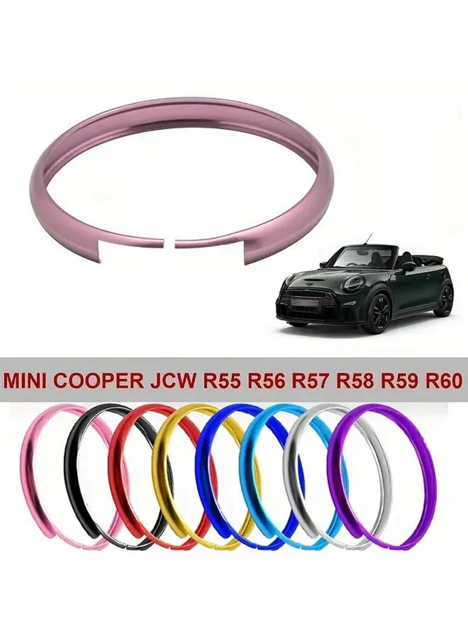 Pink Aluminum Alloy Decorative Ring Stickers For Cooper R56 R57 R58 R60 Key Fobs - Image 2